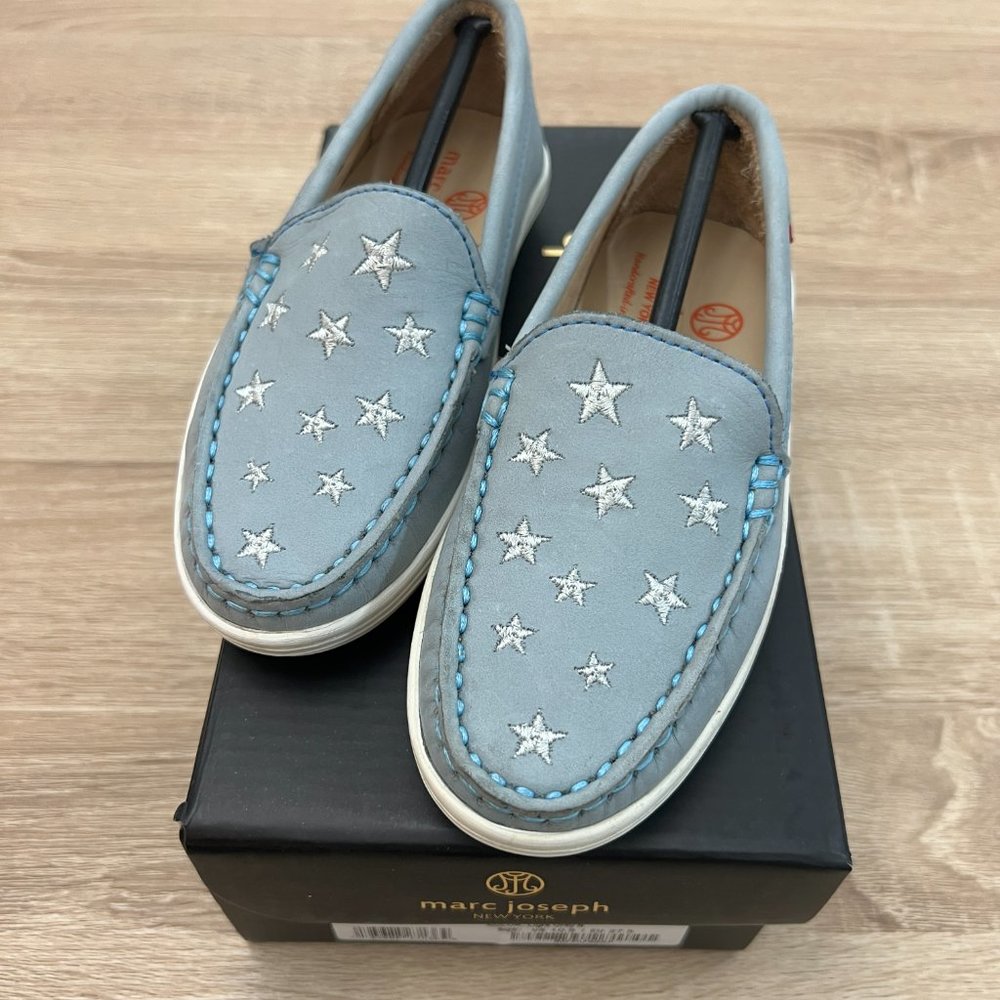 MARC JOSEPH NEW YORK Unisex-Child Leather Driver with Gold Star Detail Loafer - Picture 3 of 7